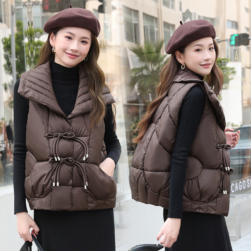 洋气时尚棉马甲女短款秋冬外套