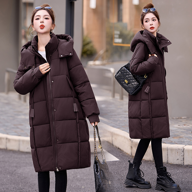 2025新款中长款羽绒棉服女宽松厚
