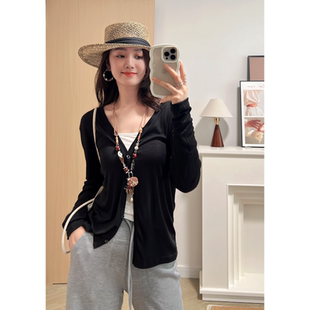 新款【天丝面膜针织衫】春夏新款天丝针织开衫空调服罩衫打底衫女