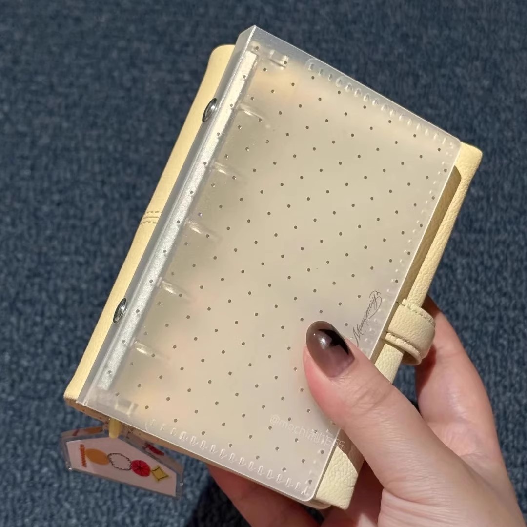 韩系波点m5活页手账本pvc笔记本