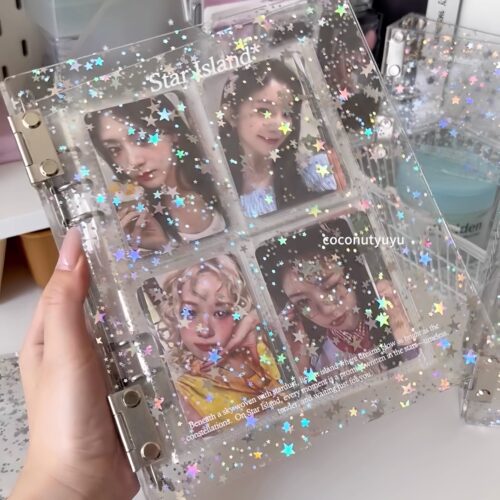 彩色星星闪闪透明亚克力四宫格