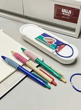 小红书同款never玩趣空气笔复古风速干刷题按动中性笔st头大容量