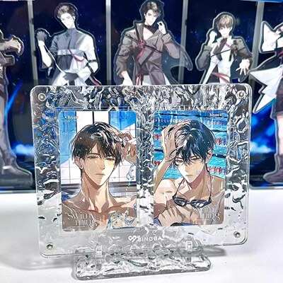 水波纹卡砖亚克力磁吸高透卡套