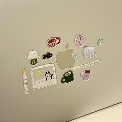 猫咪生活插画滴胶贴纸可爱立体