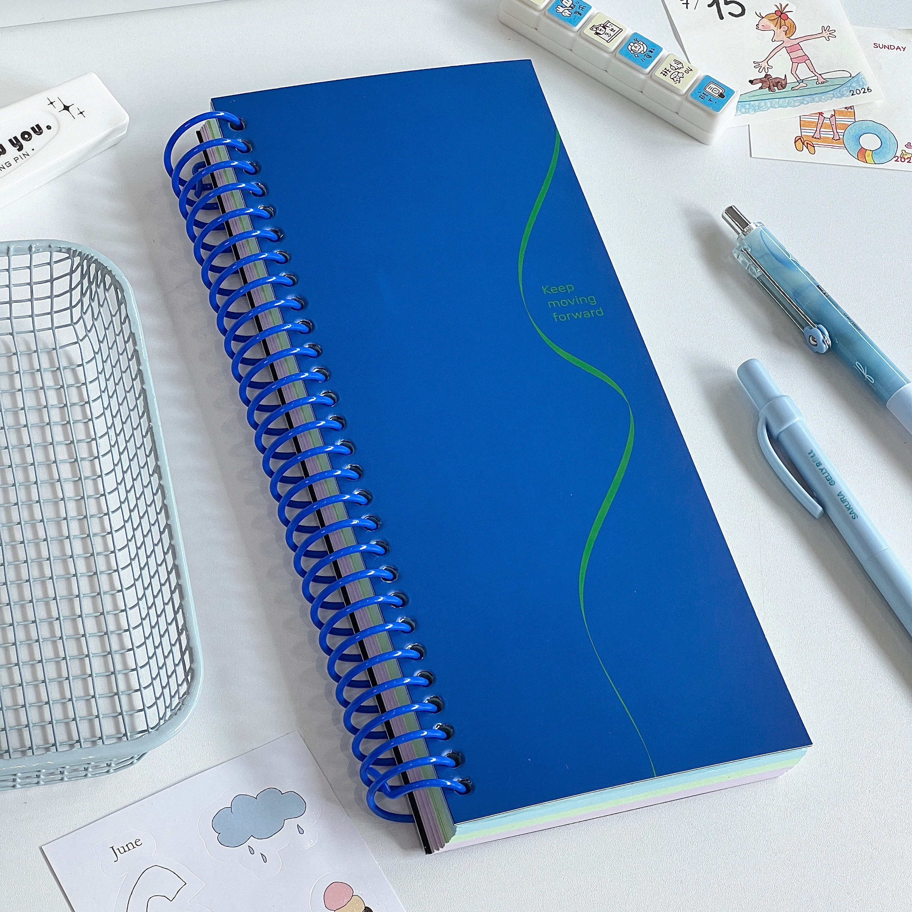 夏日Lemon克莱因蓝a6线圈本高颜值创意学生便携笔记本手账日记本,文具电教/文化用品/商务用品,笔记本/记事本,淘宝优惠券,粉丝福利购,淘宝优惠卷