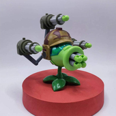 新款 加特林机枪豌豆射手埃及法老大僵尸植物倭瓜寒冰火焰豌豆玩具