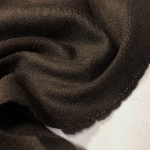 进口浅咖短顺毛羊毛面料细斜纹毛呢裤料秋冬新款时尚女阔腿裤包邮