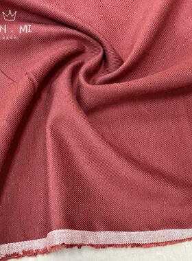 进口军绿斜纹磨毛女裙无弹布料