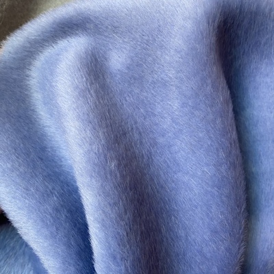 进口蓝色单面布料羊绒布料服装