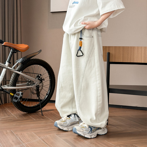 男童春夏韩版宽松老爹牛仔裤潮