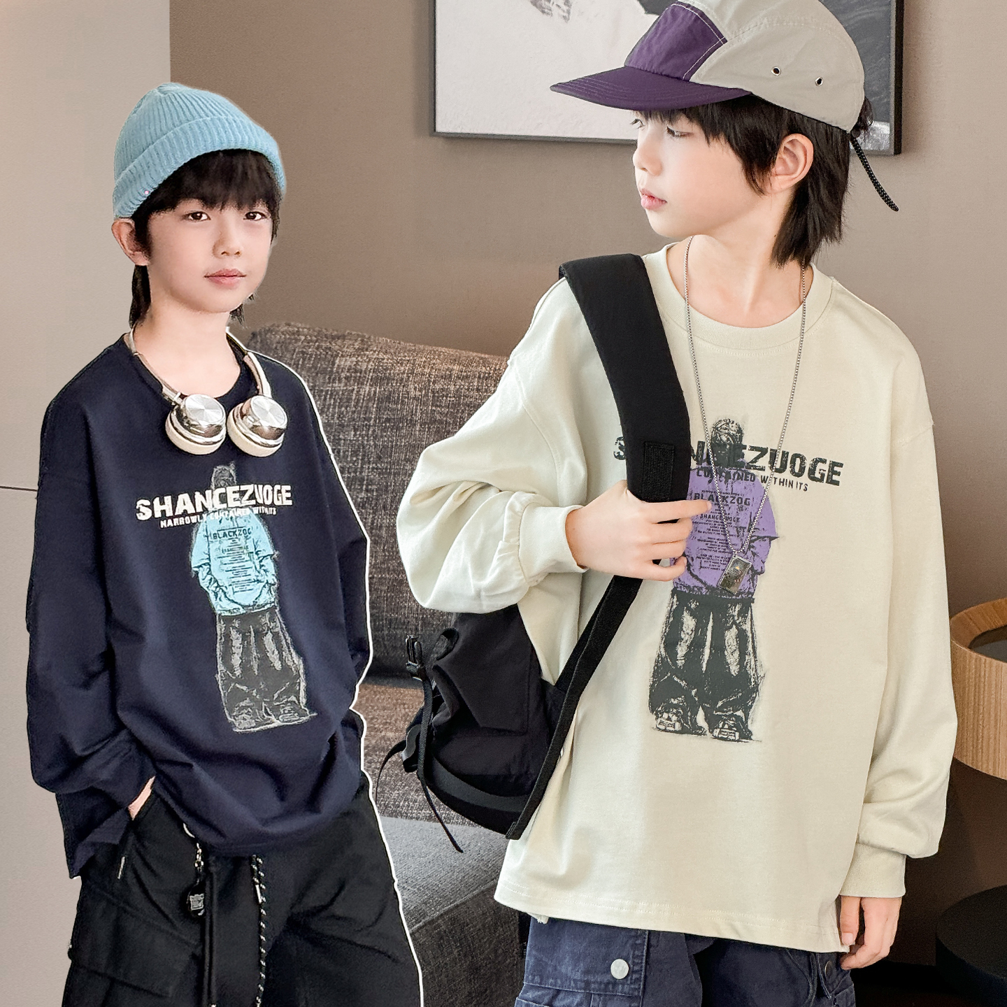 男童长袖T恤2025秋装新款