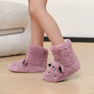 秋冬儿童地板袜暖脚宝室内居家加绒加厚防滑棉鞋袜保暖踩脚袜卡通
