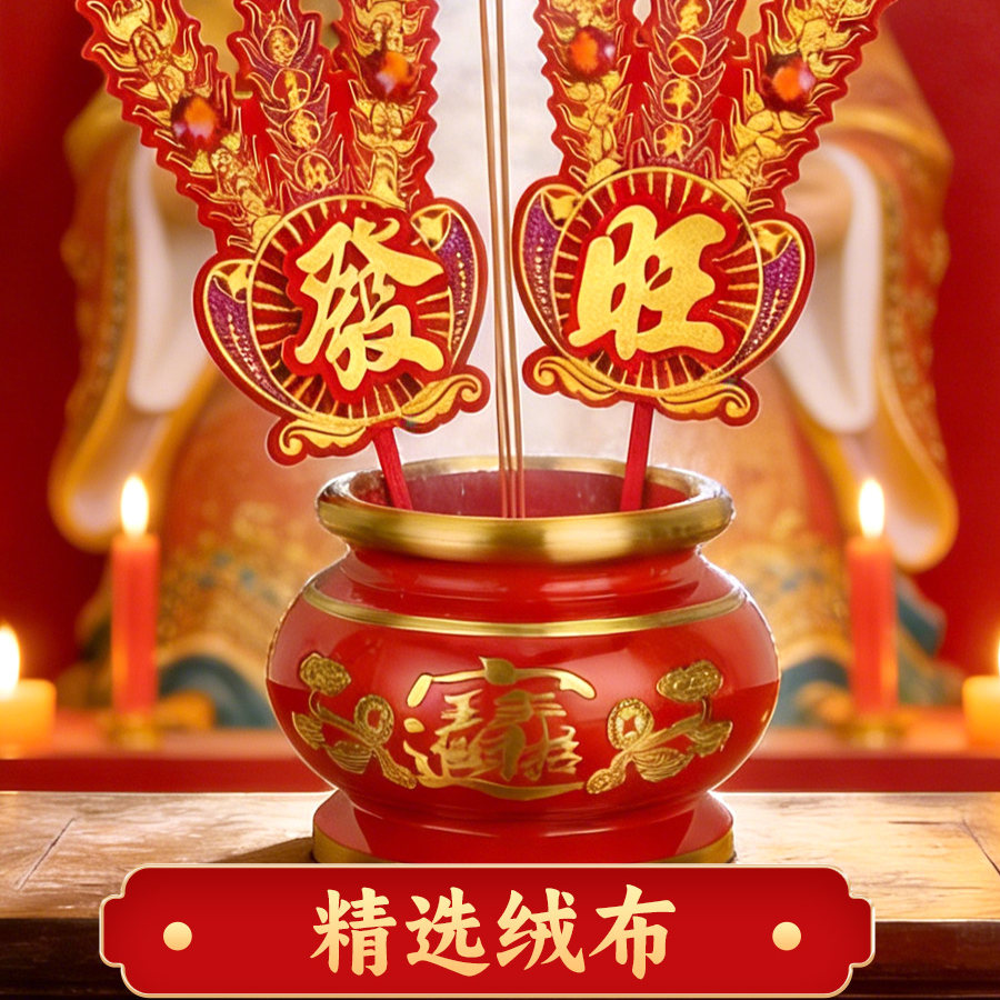 拜神金花潮汕拜老爷插香炉过年敬佛供奉金花门神灶公伯公神位福贴,节庆用品/礼品,对联,淘宝优惠券,粉丝福利购,淘宝优惠卷