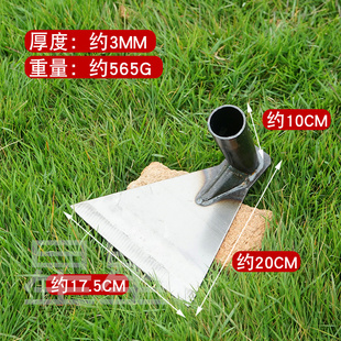 锰钢农用长柄锄头除草锄地松土专用全钢加厚农具户外锄草三角锄头