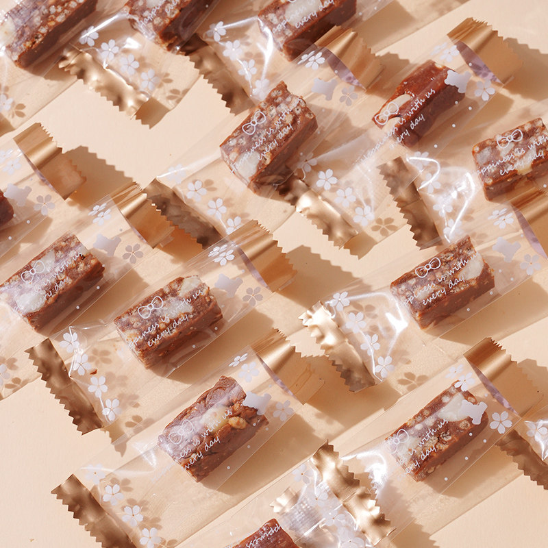 透明太妃糖包装袋海盐杏仁糖果袋牛轧糖机封袋咖啡牛扎糖纸小袋子