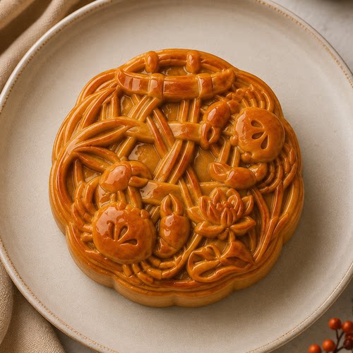 原创 蟹满楼75g月饼模具中式国潮广式流心冰皮月饼模按压式