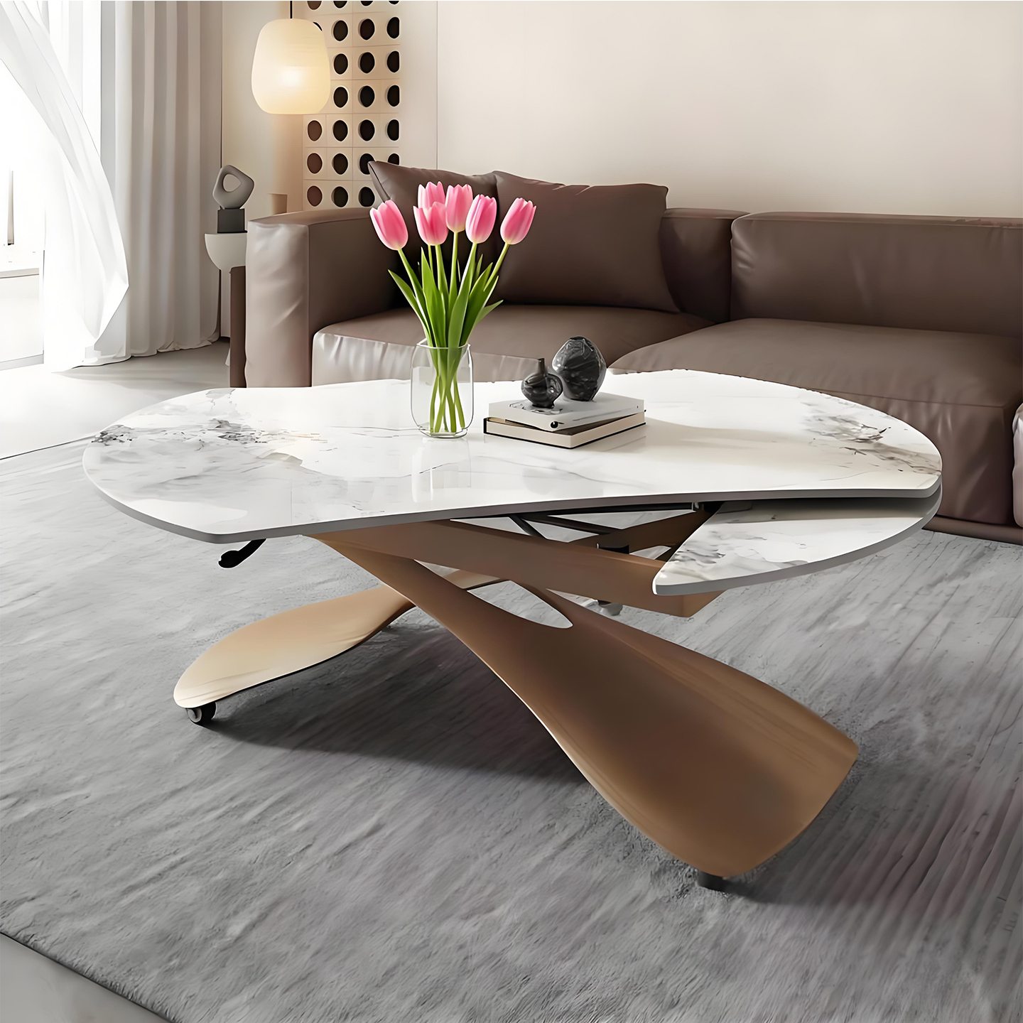 升降茶几餐桌两用+可移动升降