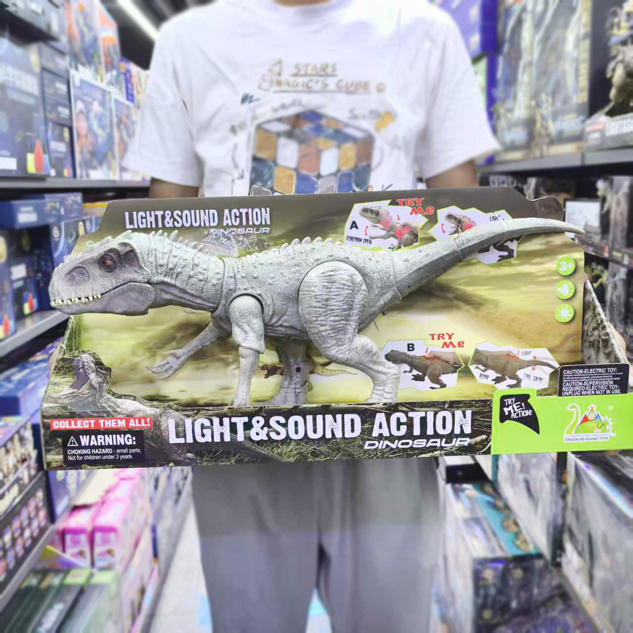 侏罗纪恐龙玩具声光吞噬暴虐霸王龙南方巨兽龙男孩仿真恐龙模型