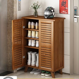 鞋柜家用门口实木门外小户型有门玄关柜室外过道电梯口楼道外鞋架