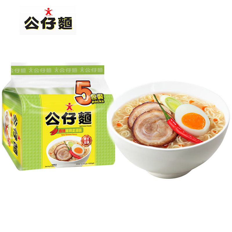 香港进口日清食品公仔面香辣猪骨浓汤方便面泡面速食面即食面港版
