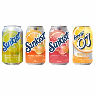 现货 香港进口港版新奇士葡萄西柚橙汁果味碳酸汽水解暑饮品饮料