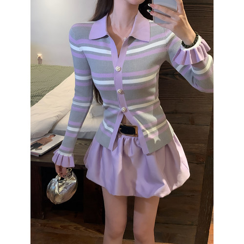 AZZHEN甜心泡芙小低腰花苞裙