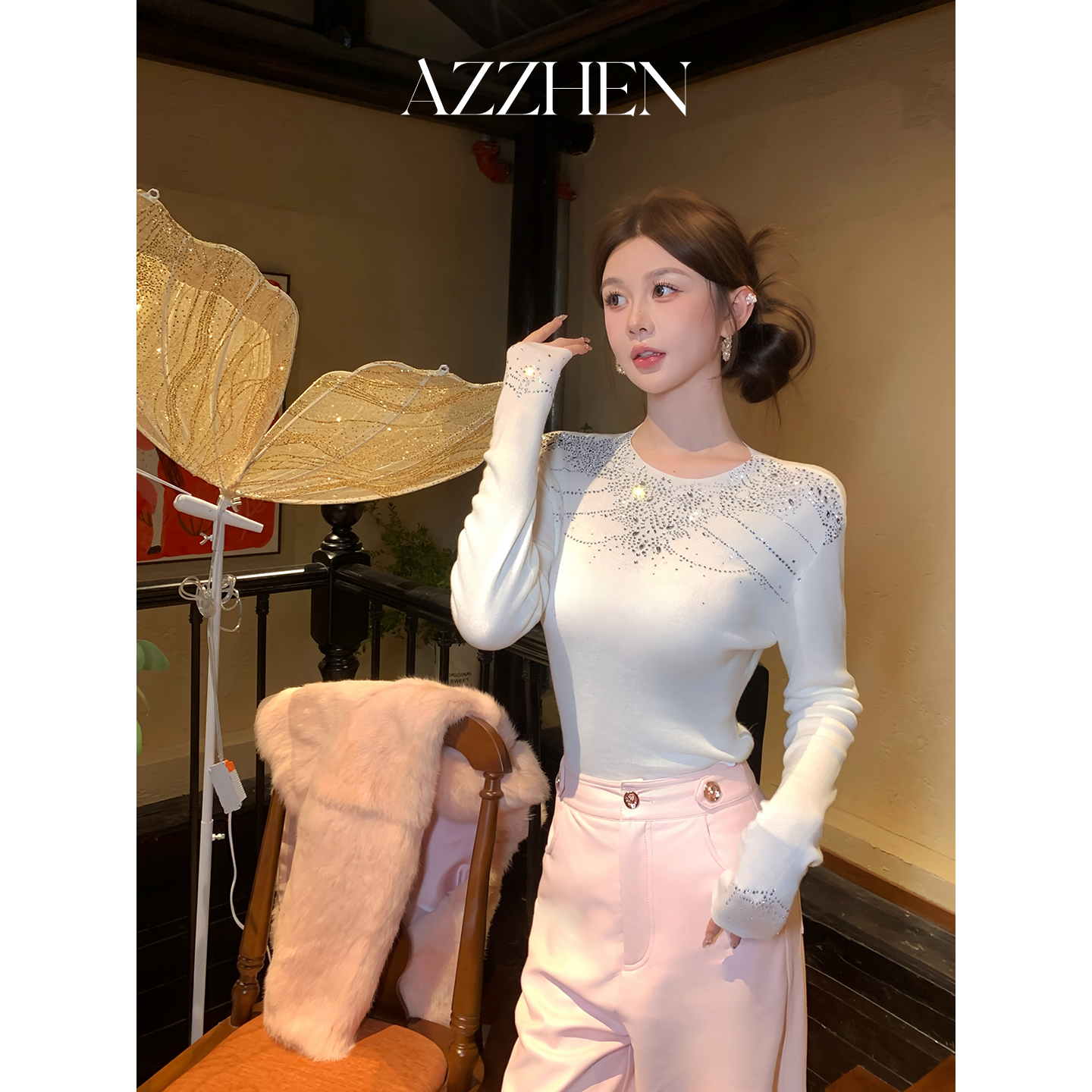 AZZHEN重工针织温柔打底