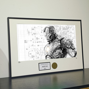 饰现代艺术装 画挂画钢铁侠白素胚简奶油风卡通简约装 裱画 饰画版 装