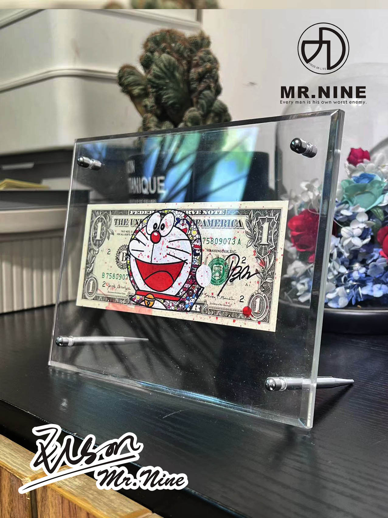 亚克力软装卡通书房美元摆件礼物