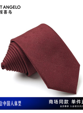 【商场同款】报喜鸟2026春季新款男士商务正装红色西装领带配饰男