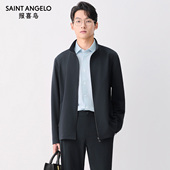 报喜鸟2026春季 潮流商务立领外套 上衣时尚 男士 休闲拉链行政夹克衫