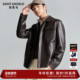 时尚 休闲皮衣多色百搭上衣外套男 新款 男士 羊皮皮衣 报喜鸟秋季