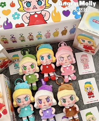 POPMART泡泡玛特Angry Molly 心火怒放系列毛绒挂件盲盒礼物现货
