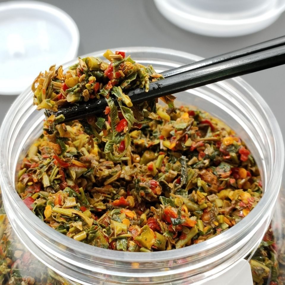 香椿芽新鲜野 凉拌香椿菜湖南香辣春芽菜下饭菜香椿叶香椿头瓶装