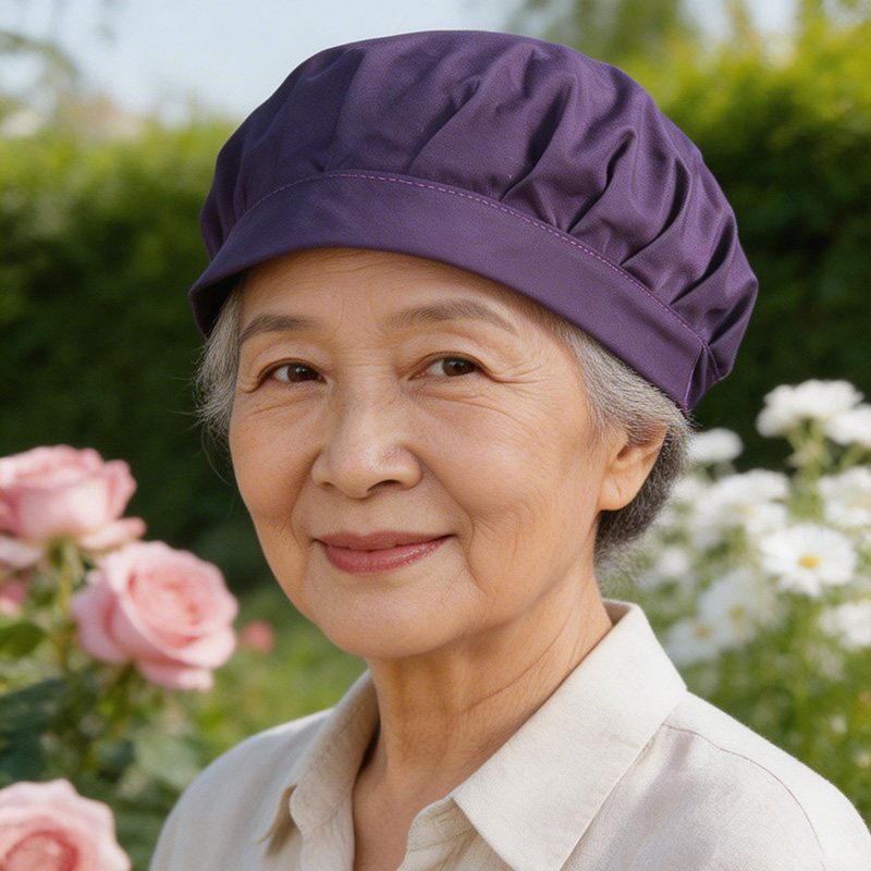 老太太单帽子夏薄款奶奶包头睡觉妈妈春秋防风保暖老人生日寿帽新