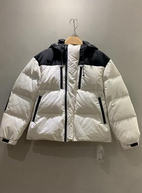 2024年欧洲站深圳秋冬季新款   撞色宽松连帽户外休闲羽绒服外套