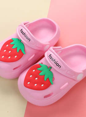 儿童拖鞋夏季女童可爱小孩公主室内软底防滑凉拖鞋宝宝洞洞鞋童