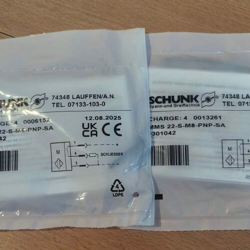 议价SCHUNK磁性开关MMS22-S-M8-PNP-SMMS22SM8PNPSMMS22SM8PNPS