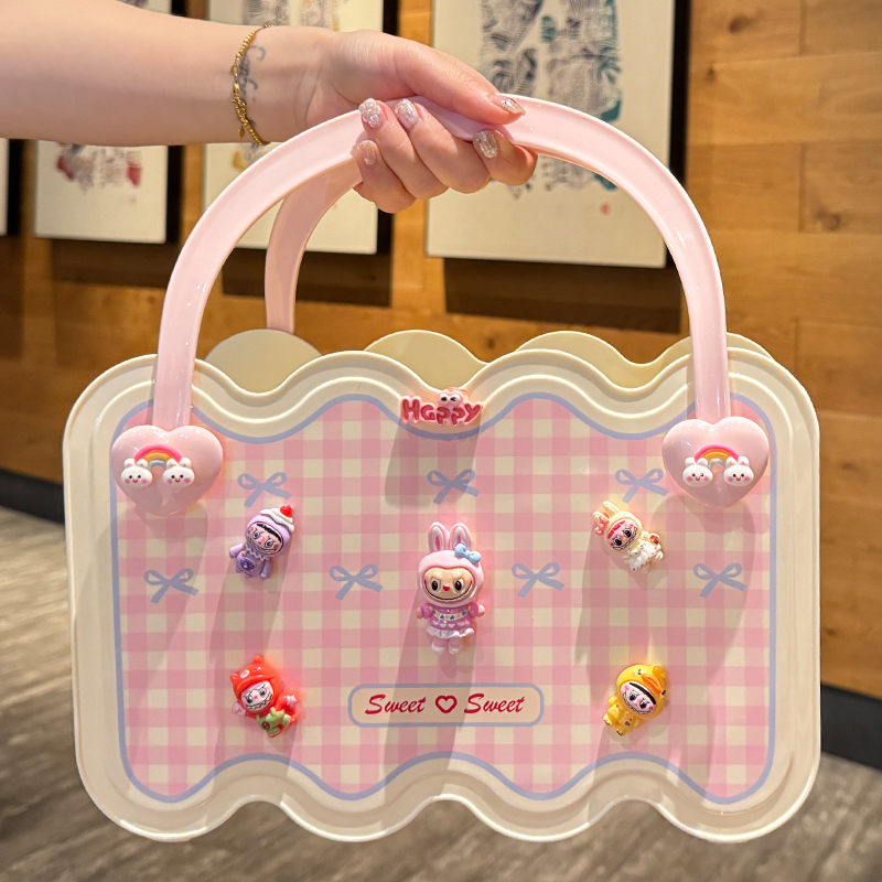 手提洗澡篮子浴筐洗漱用品韩国范儿可爱洗浴沐浴蓝浴室收纳篮框筐