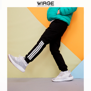 韦氏童装儿童羽绒裤秋冬新款宝宝裤子男女童裤冬四面弹羽绒裤