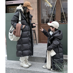韦氏2025新款 型 加长羽绒服亲子男女童休闲冬加厚鸭绒休闲直筒版
