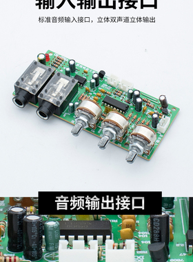 直流电瓶12V卡拉OK混响板功放混响器 麦克风话筒放大器前级PT2399