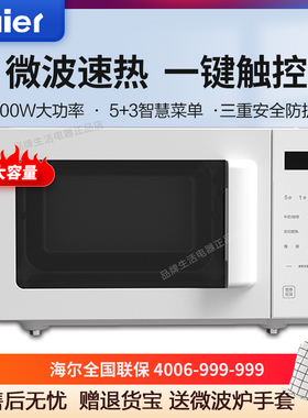 海尔微波炉HW-E20Y2W多功能智能平板小型家用20L大容量一体机厨房