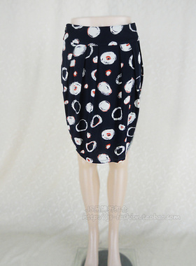 100元2件清!玛K曼K M*MANCO 女夏弹力针织印花半身裙短裙9100119