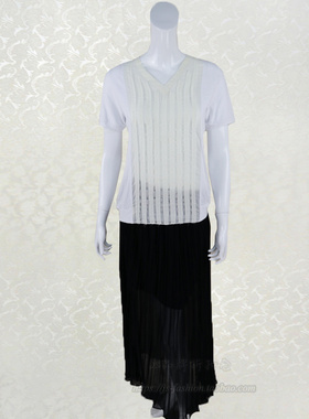 新!V*VA HE*RT 正品 拼色针梭拼夏装棉针织休闲T恤VS50418