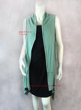 100元3件清!法*易娜 女夏秋无袖中长针织开衫休闲披肩FLBA8704