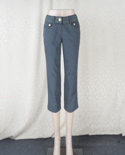 显瘦纯棉百搭明线饰五分裤 女夏修身 G405 艾 19.9新中年清仓清库存