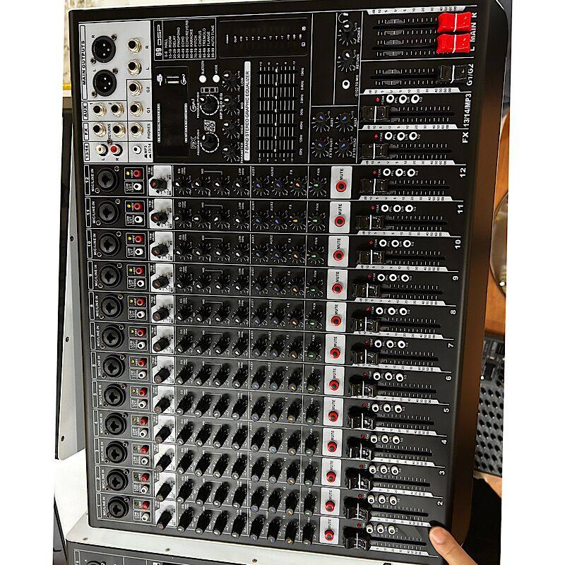 专业调音台舞台演出家用会议USB内置效果12路蓝牙调音台