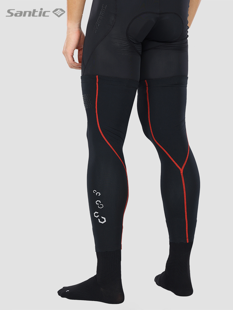 Santic森地客新款冬季骑行抓绒腿套防风保暖护膝骑行单车装备