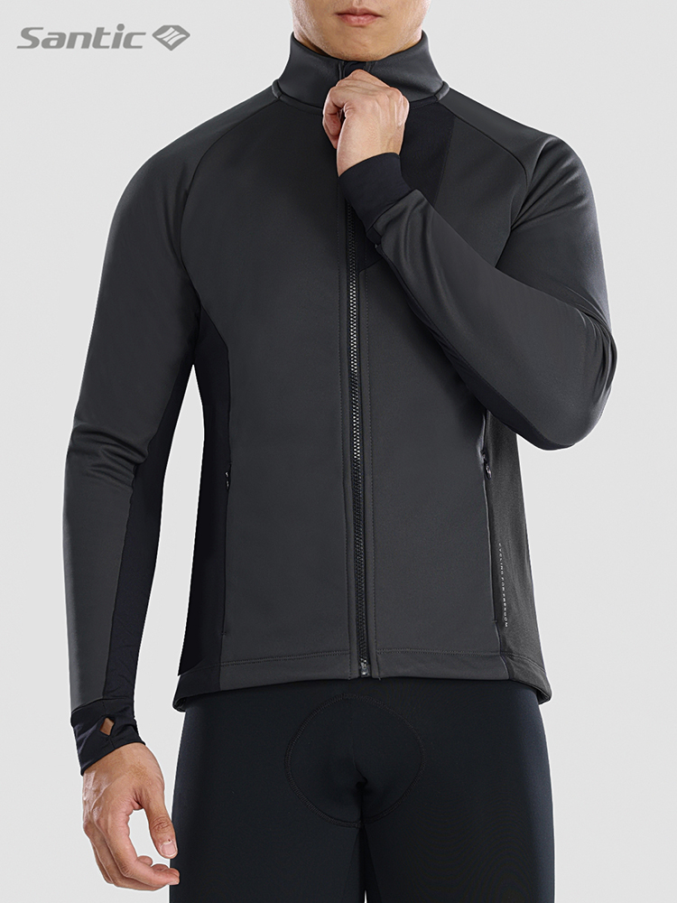 清货森地客 秋冬骑行服上衣 抓绒保暖公路自行车单车服外套-2-8度